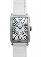 フランクミュラー 902QZ レディース ロングアイランド WG シルバー文字盤  クォーツ レザー