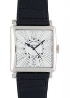 フランクミュラー 6000HSCDT RELIEF マスタースクエア レリーフ SS シルバー文字盤 自動巻き レザー