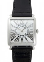 フランクミュラー 6002MQZ RELIEF レディース マスタースクエア SS シルバー文字盤 クォーツ レザー