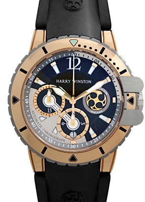 ハリー ウィンストン - オーシャン ダイバー クロノグラフ ザリウム&RG