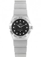 オメガ - レディース コンステレーション ブラッシュ | OMEGA | 123.10.24.60.51.001 | SS 黒文字盤/12Pダイヤモンド クォーツ ブレスレット