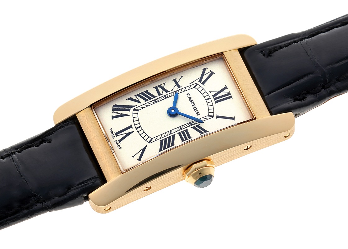 カルティエ タンクアメリカンSM YG W2601556 YG クォーツ 中古)CARTIER カルティエ タンク アメリカン SM W2601556（商品ID