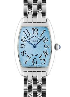 極美品FRANCK MULLER トノーカーベックス2251QZ青水色 FRANCK MULLER フランクミュラー 限定 トノー カーベックス