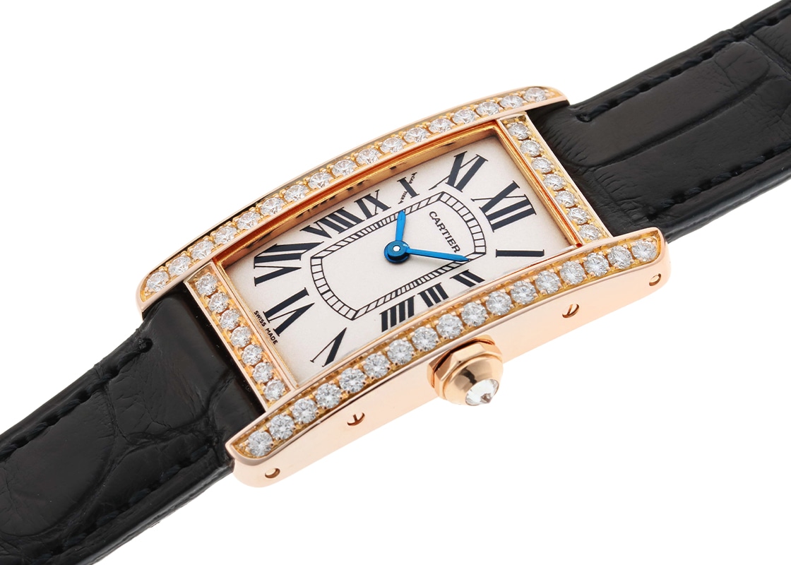 【美品】Cartier カルティエ タンク ベルト シルバー ブラック 21 1990's カルティエ タンク・ルイ・カルティエ PT Cal.21