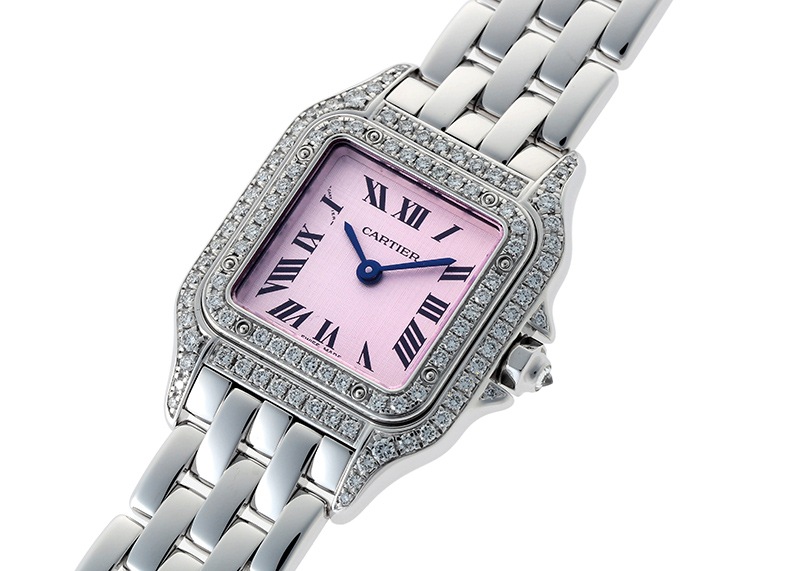 カルティエ - パンテール SM ベゼルダイヤ ピンクガラス | CARTIER
