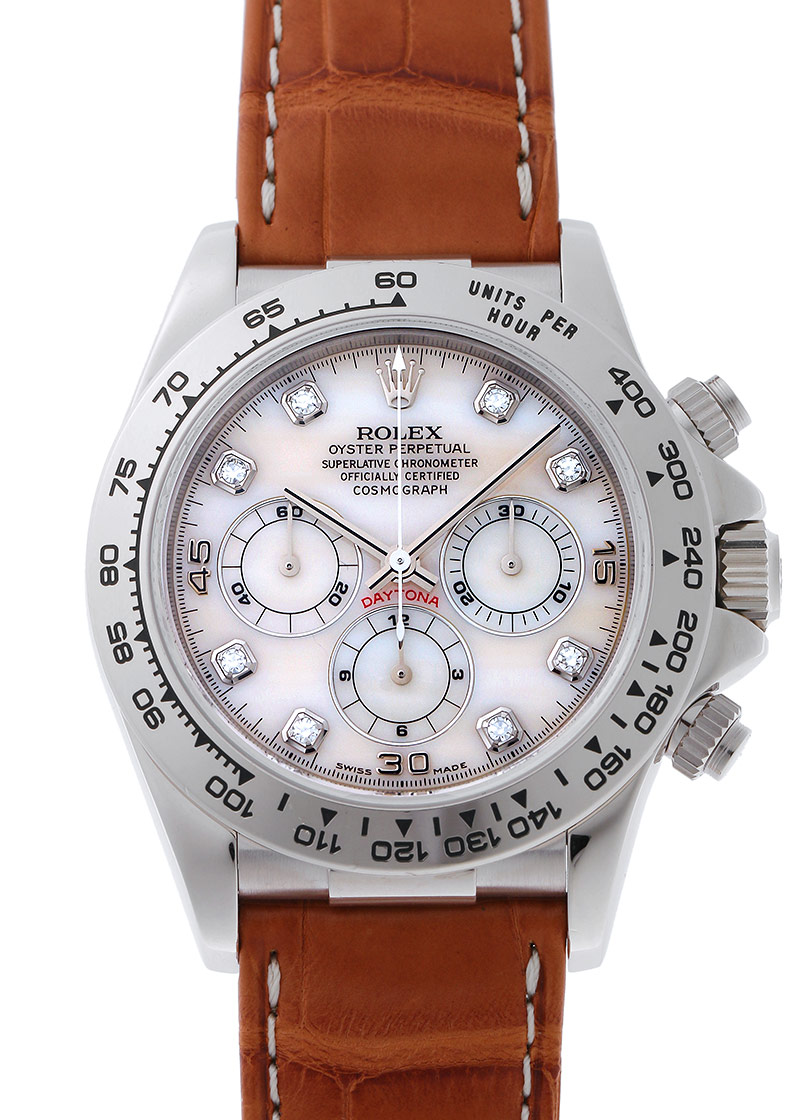 ROLEXデイトナ レザー交換ベルト 不味かっ アリゲーター