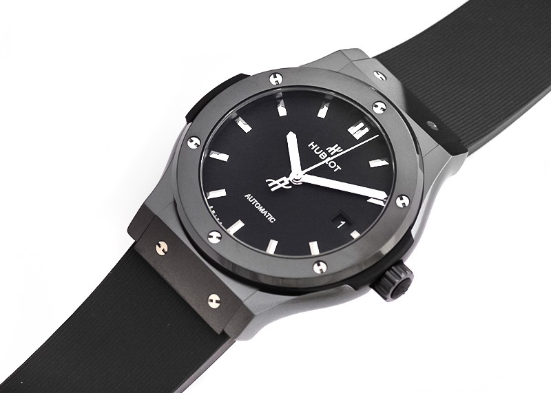 ウブロ HUBLOT クラシックフュージョン 純正ストラップ 黒レザーラバー中古 542.CM.1171.RX ブラック HUBLOT（ウブロ）クラシックフュージョン