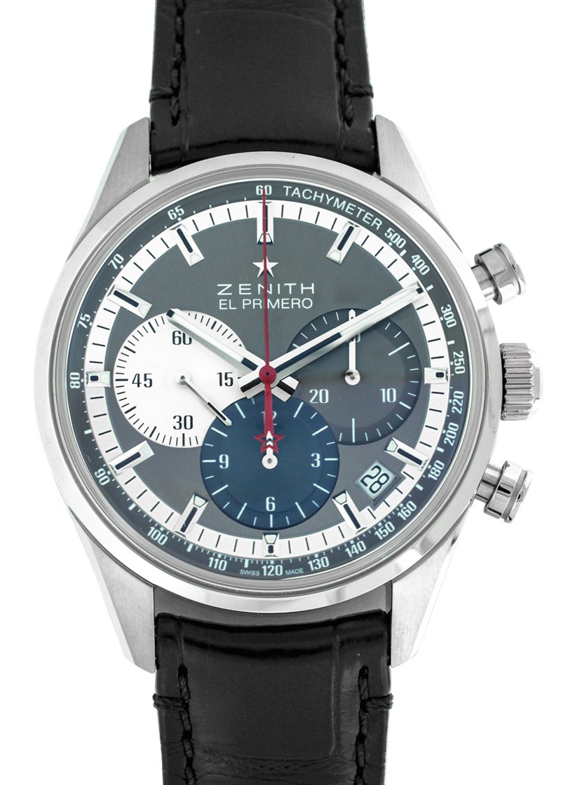 美品 ゼニス エルプリメロ 36000VPH グレー