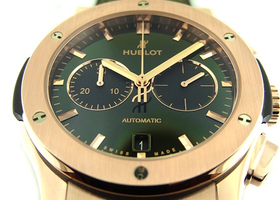 HUBLOT クラシックフュージョン　アーリーゲーター　ウブロ　自動巻き　裏スケ HUBLOT】【裏スケ】ウブロ『クラシックフュージョン アエロクロノ