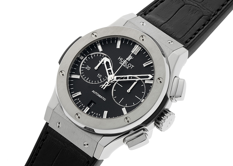 ウブロ HUBLOT クラシックフュージョン 純正ストラップ 黒レザーラバー中古 ウブロ HUBLOT クラシックフュージョン 純正ストラップ 黒レザー