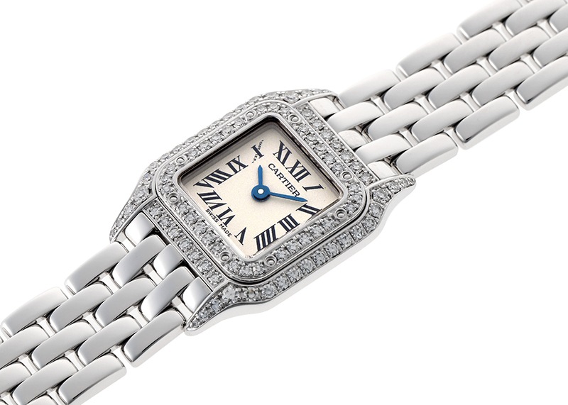 CARTIER カルティエ ミニパンテール WF3210F3 ベゼル2重ダイヤ K18WG【中古】 カルティエ - ミニ パンテール ベゼルダイヤ | CARTIER | WF3210F3