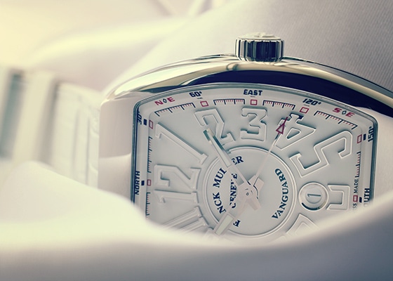 フランクミュラー V45SCDT ヴァンガード デイト SS(ポリッシュ) 白文字