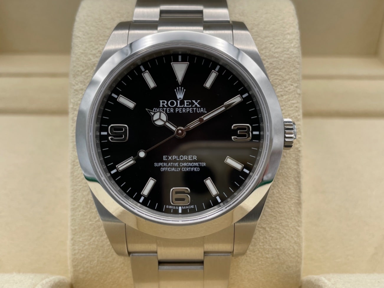 ROLEX エクスプローラーⅠ Ref:214270 ブラックアウト/鏡面バックル
