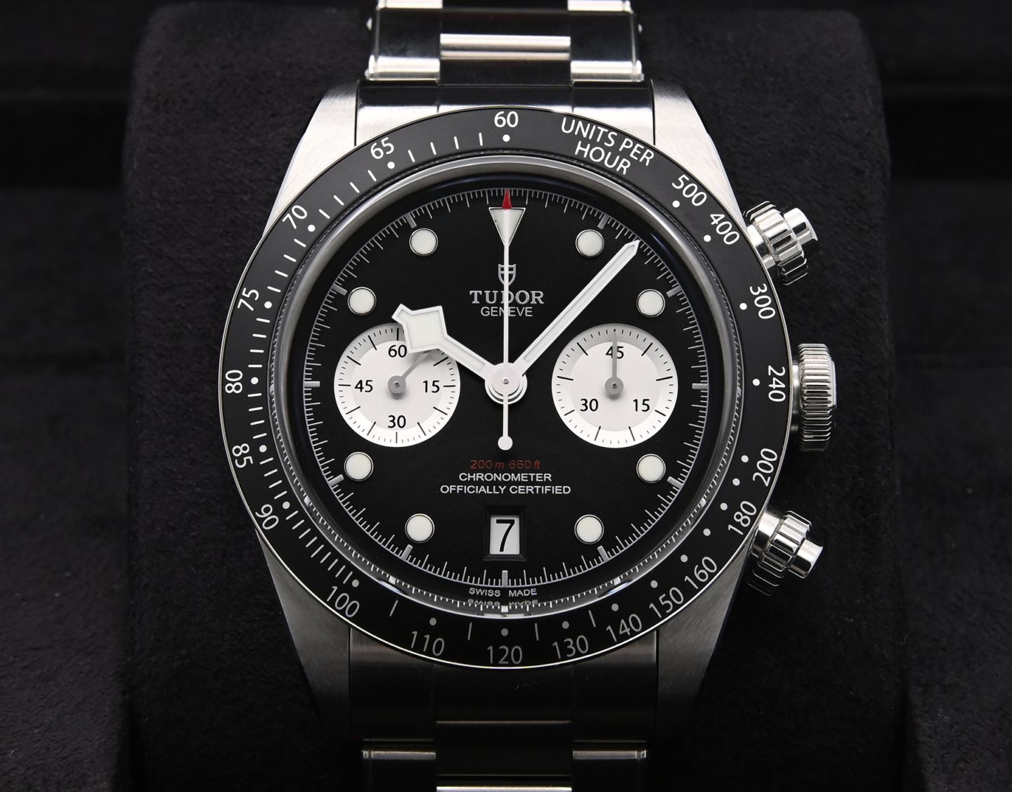【未使用】正規品 TUDOR ブラックベイ クロノ M79360N-0001 TUDOR ブラックベイ クロノ Ref.M79360N-0001 黒文字盤 中古品