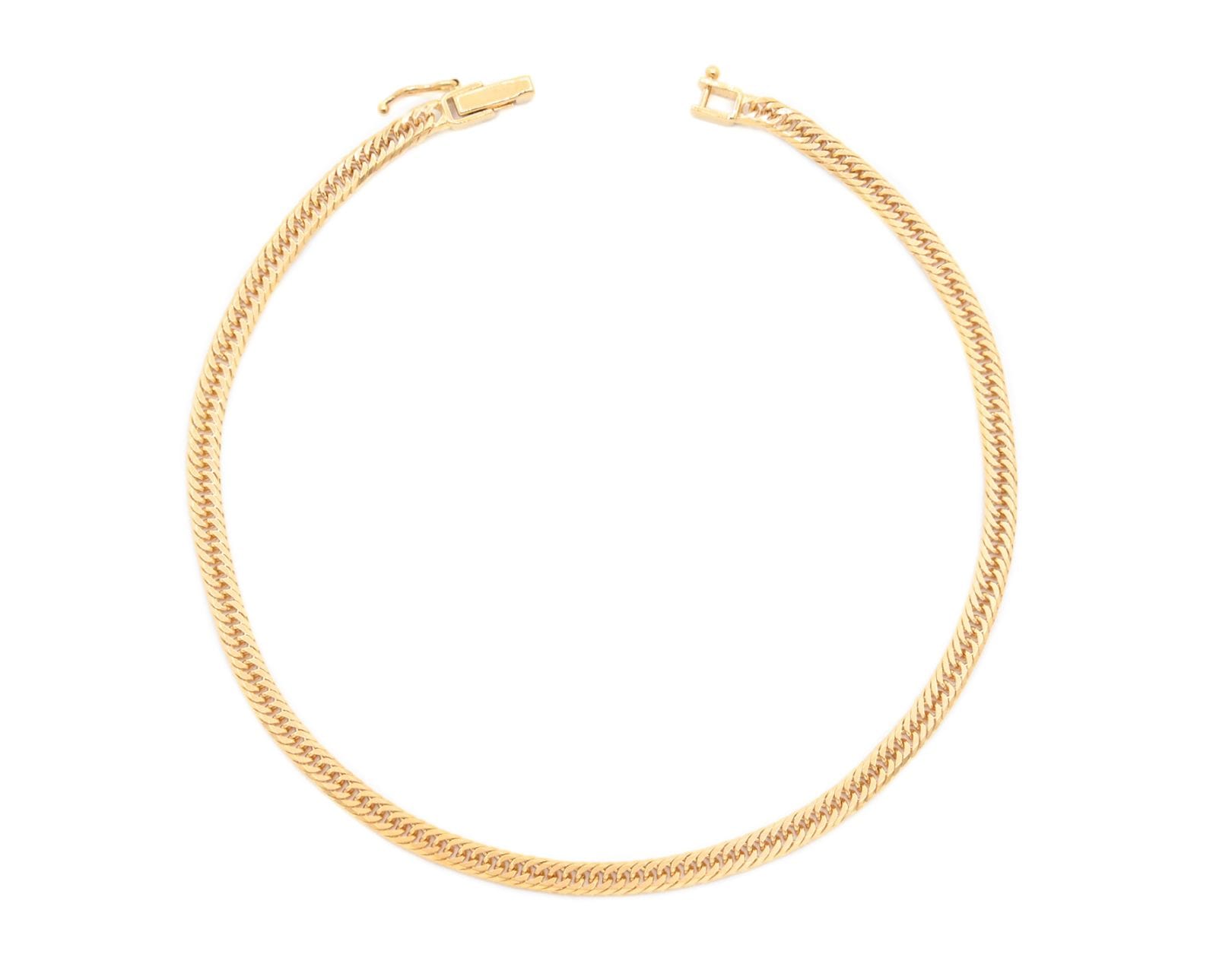 イタリア製ゴールド750(k18)アンクレット K18 8面 トリプル 10g 24cm アンクレット 造幣局刻印有り