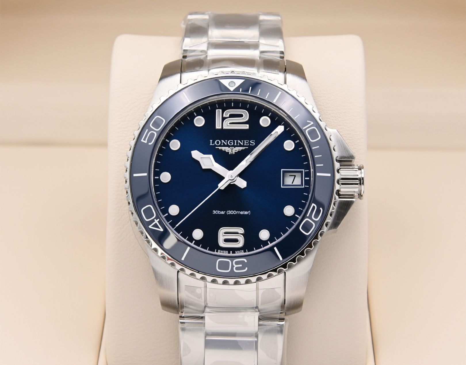 LONGINES ハイドロコンクエスト クォーツ 32mm ブルー文字盤 Ref.L3