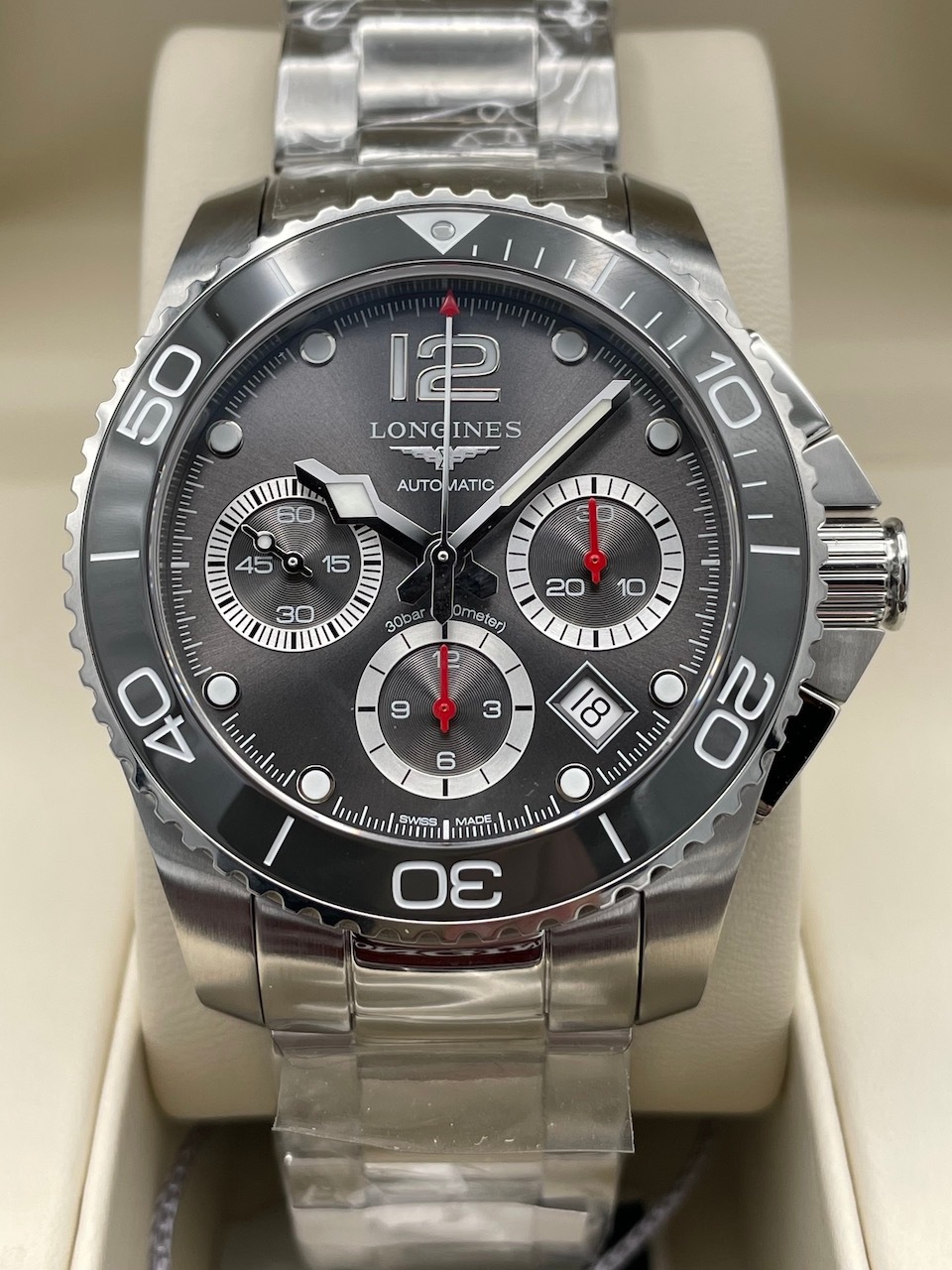 稼働 LONGINES ベリーハイプレシジョン 腕時計 デイト レザー b 稼働 LONGINES ベリーハイプレシジョン 腕時計 デイト レザー b