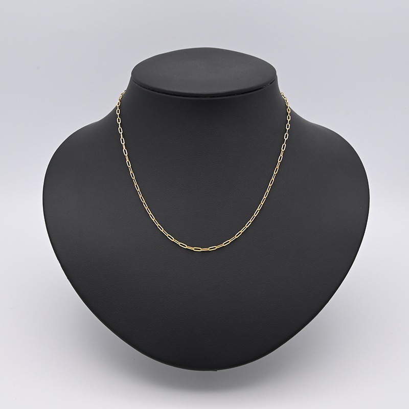 K18 ペーパークリップ ネックレス 幅2mm 1.0g 40cm 新品通販｜CLARITY 