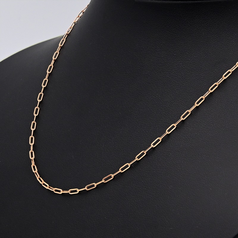 K18 ペーパークリップ ネックレス 幅2mm 1.4g 40cm 新品通販｜CLARITY 