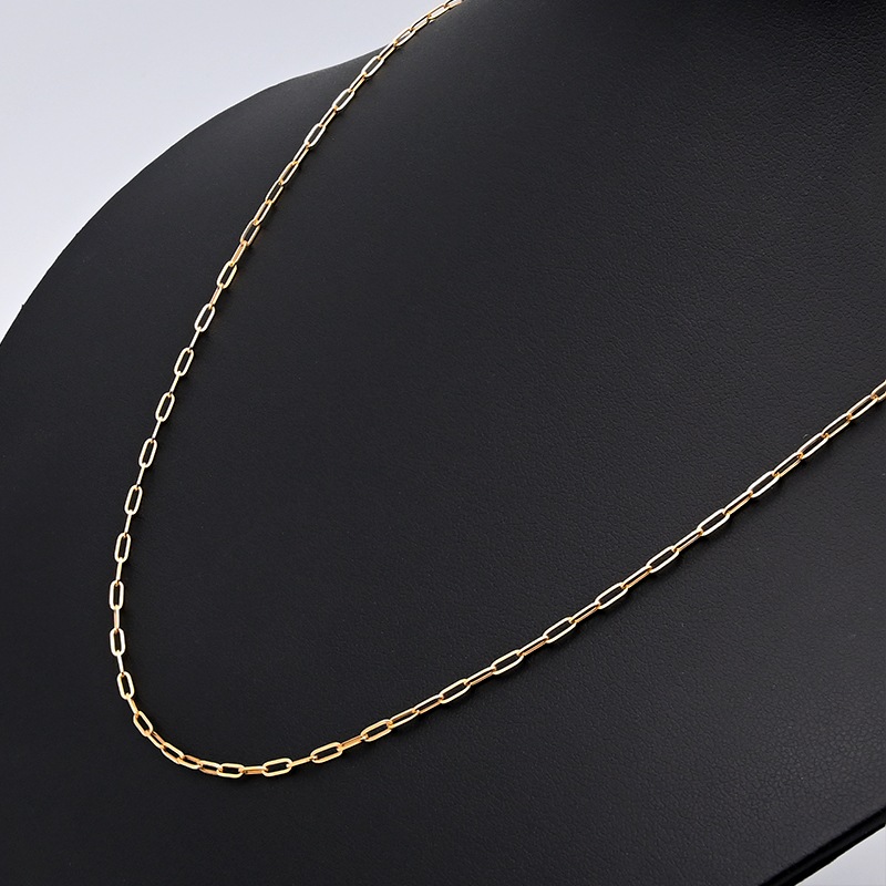 K18 ペーパークリップ ネックレス 幅2mm 1.7g 50cm 新品通販｜CLARITY 