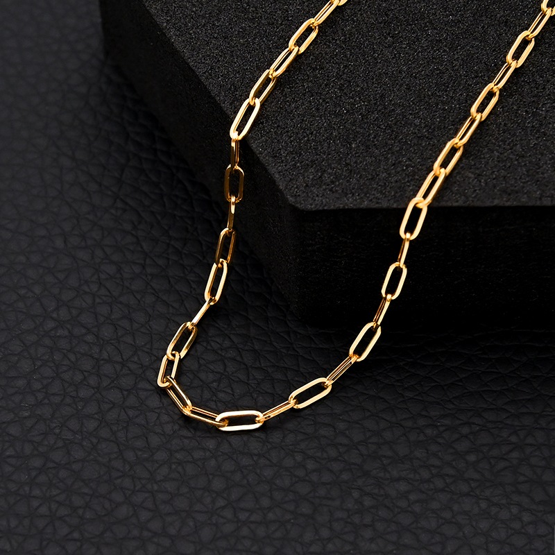 K18 ペーパークリップ ネックレス 幅2mm 1.7g 50cm 新品通販｜CLARITY 