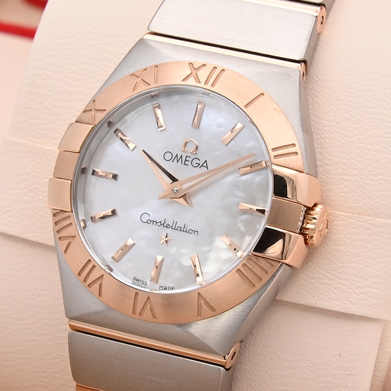 OMEGA 腕時計 ホワイトシェル*コンステレーション 新品)OMEGA オメガ コンステレーション ホワイトシェル 24mm 12Pダイヤ