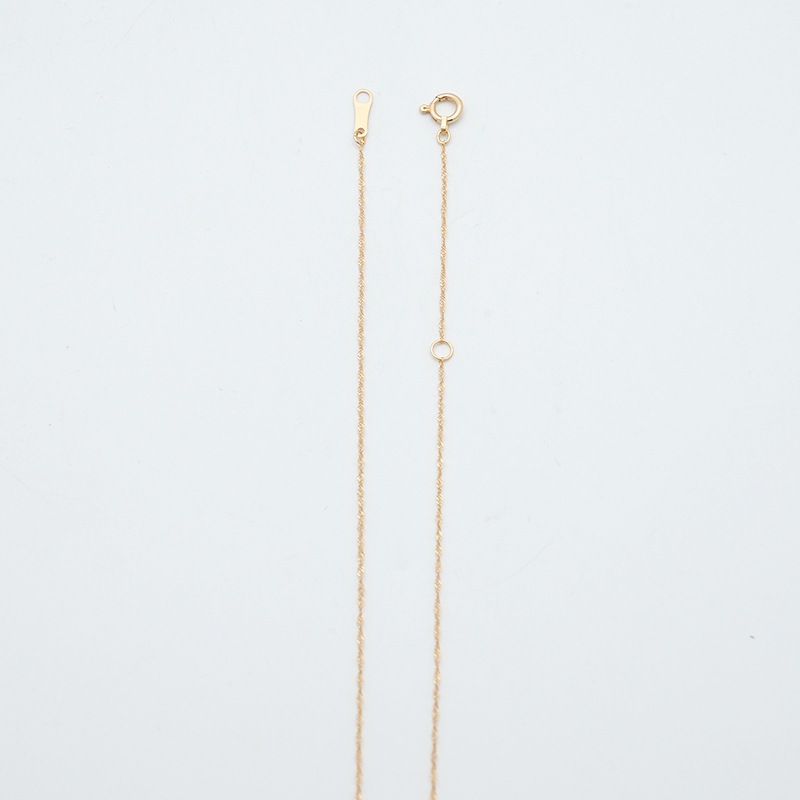 K18 スクリューチェーン ネックレス 幅0.8mm 0.5g 40cm 新品通販 