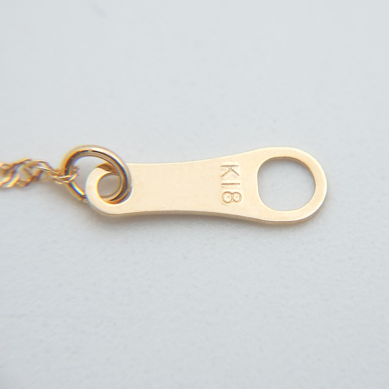K18 スクリューチェーン ネックレス 幅0.8mm 0.5g 40cm 新品通販 