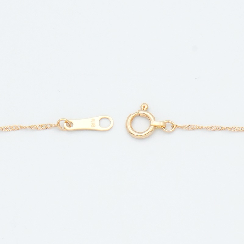 K18 スクリューチェーン ネックレス 幅0.8mm 0.5g 40cm 新品通販 