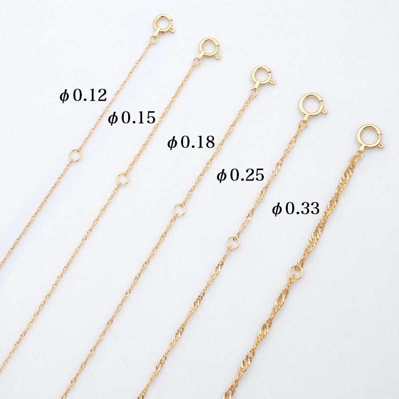 K18 スクリューチェーン ネックレス 幅1.1mm 0.9g 40cm 新品通販 