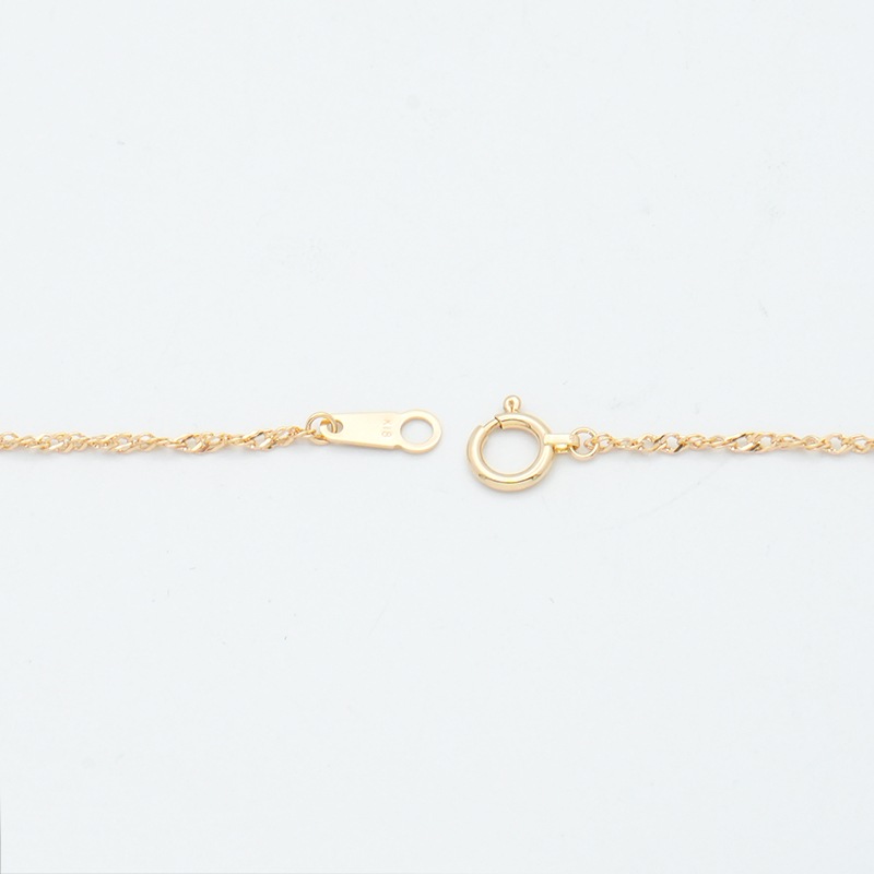 K18 スクリューチェーン ネックレス 幅1.5mm 1.7g 40cm 新品通販 