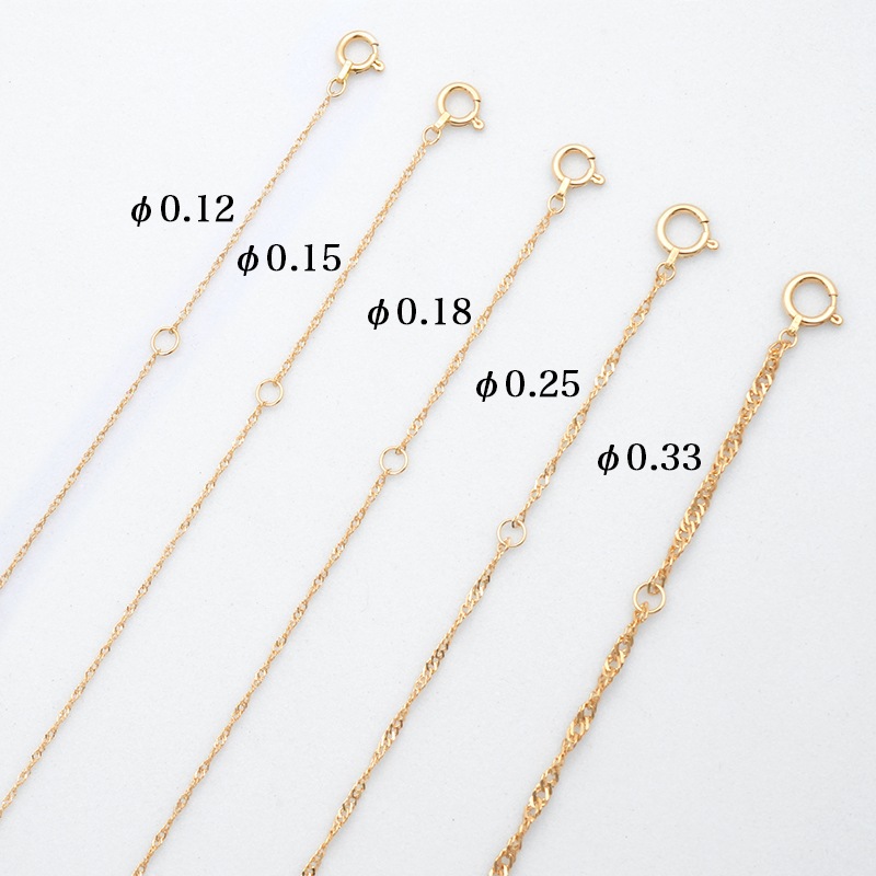 K18 スクリューチェーン ネックレス 幅1.5mm 1.7g 40cm 新品通販 