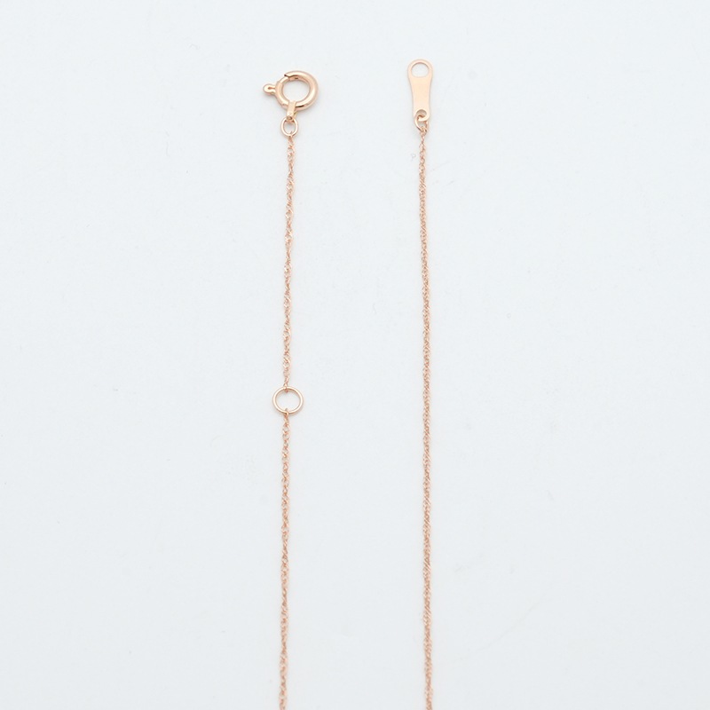 K18PG(18金ピンクゴールド) スクリューチェーン ネックレス 幅0.8mm 