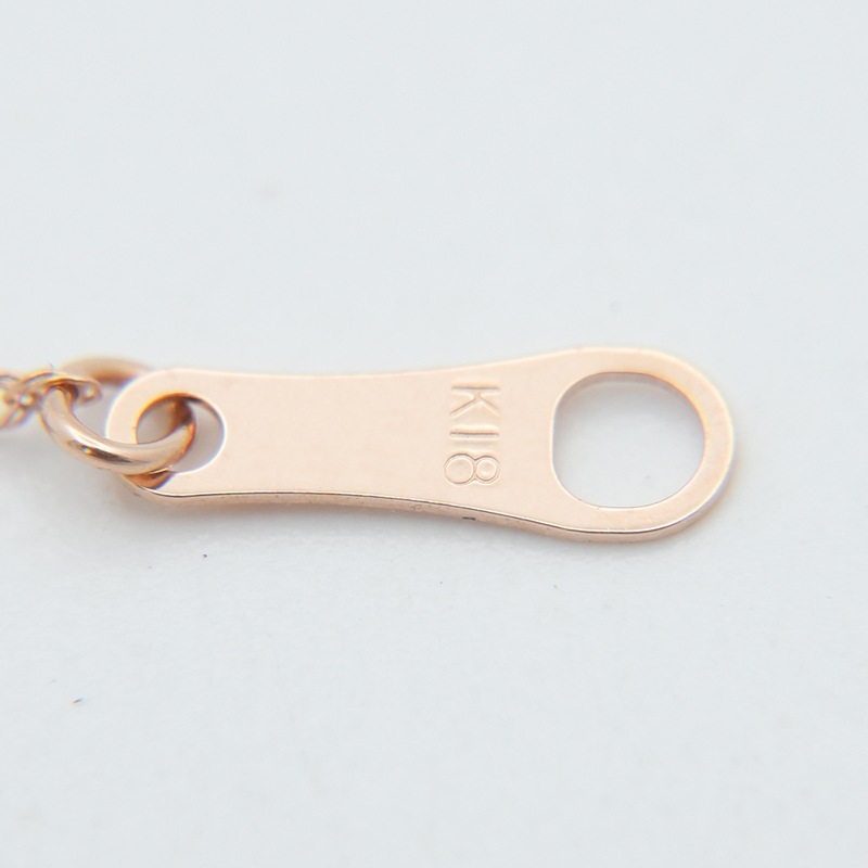 K18PG(18金ピンクゴールド) スクリューチェーン ネックレス 幅0.8mm 