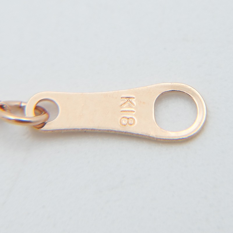 K18PG(18金ピンクゴールド) スクリューチェーン ネックレス 幅1.1mm 
