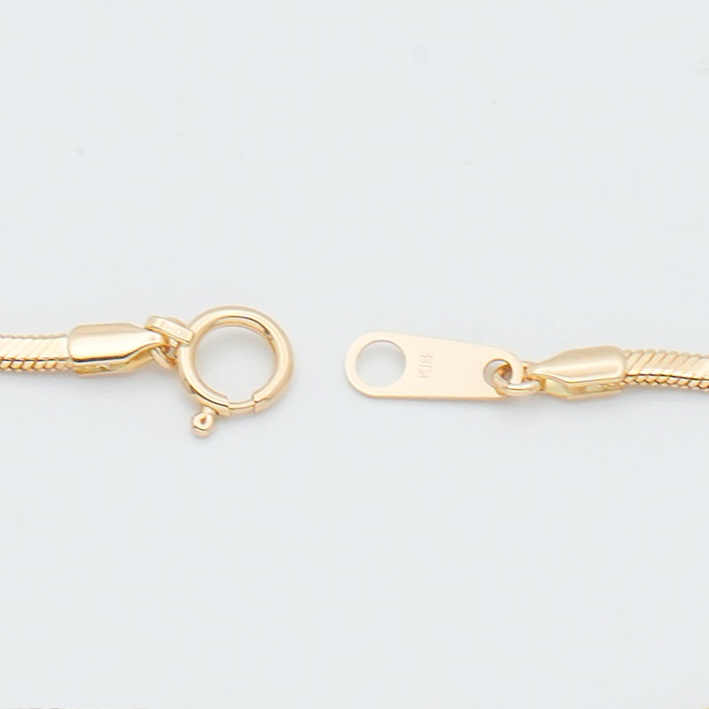 K18 スネークチェーン ブレスレット 幅2.0mm 3.6g 16cm 新品通販 