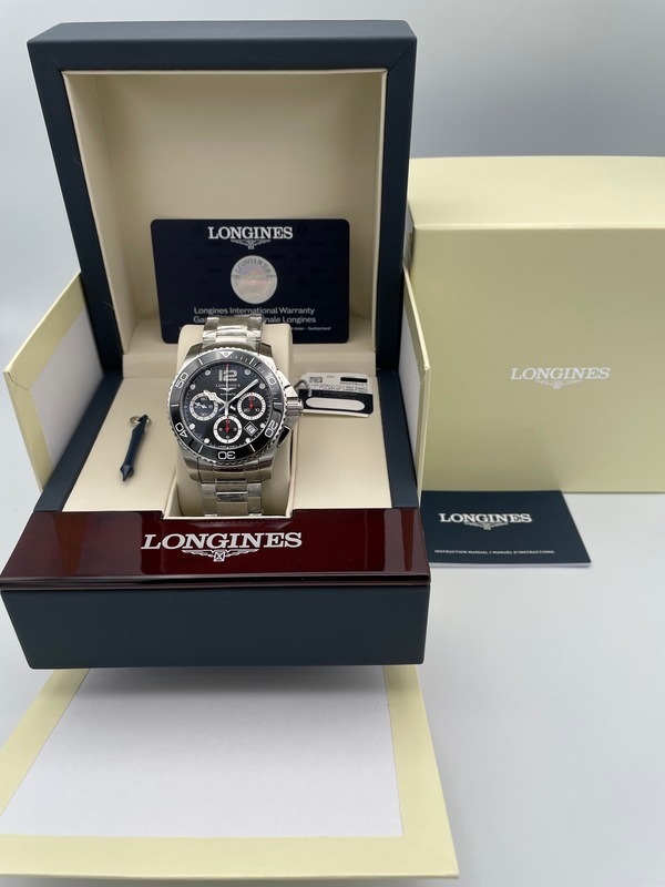 LONGINES ハイドロコンクエスト クロノグラフ 41mm 黒文字盤 Ref.L3  