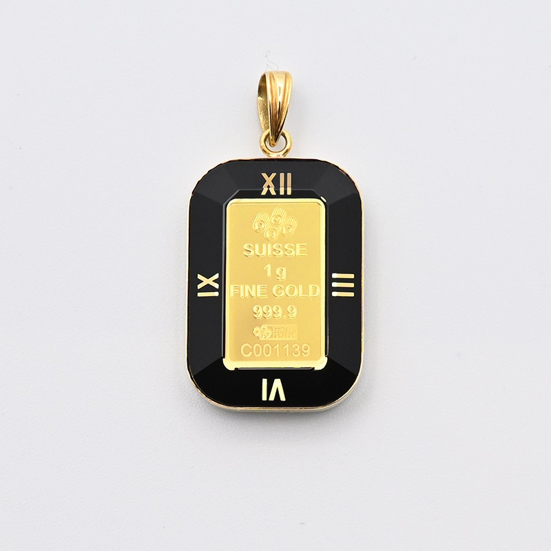 K24/K18 インゴット 1g リバティ ペンダントトップ ブラック 新品通販
