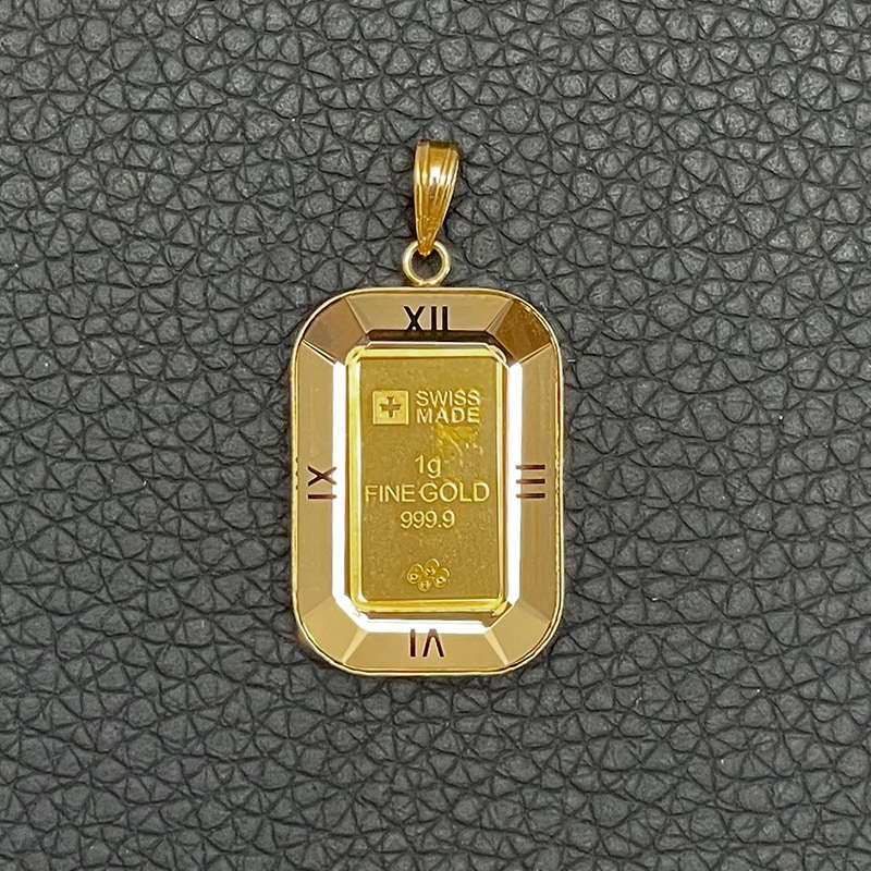 K24/K18 インゴット 1g ドラゴン ペンダントトップ イエロー 新品通販