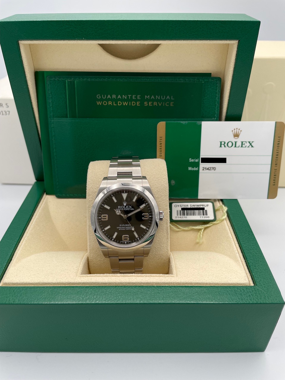 トオル ラフロイグ2本 ROLEX エクスプローラーⅠ Ref:214270 ブラックアウト/鏡面バックル