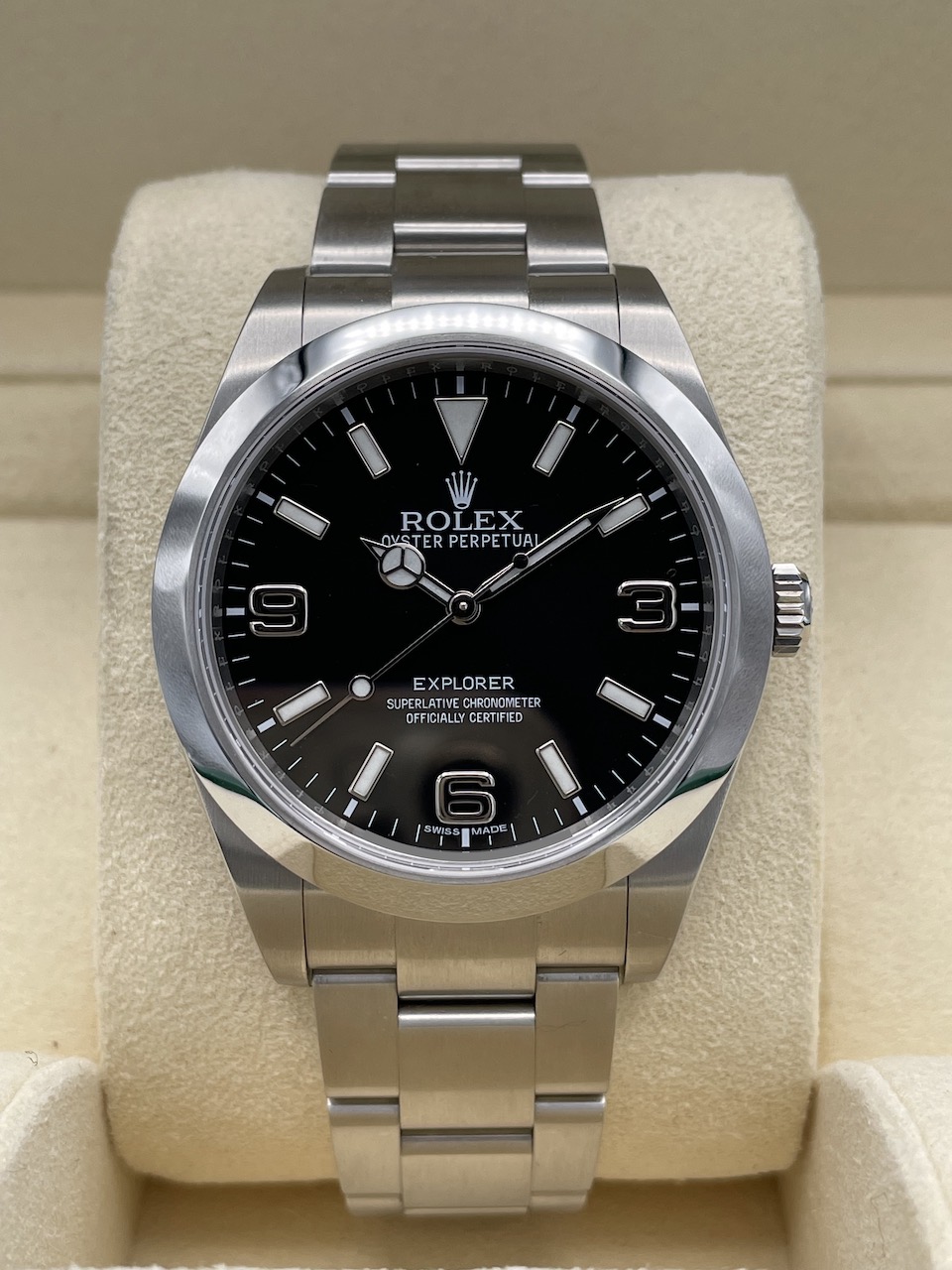 ROLEX エクスプローラーⅠ Ref:214270 ブラックアウト/鏡面バックル
