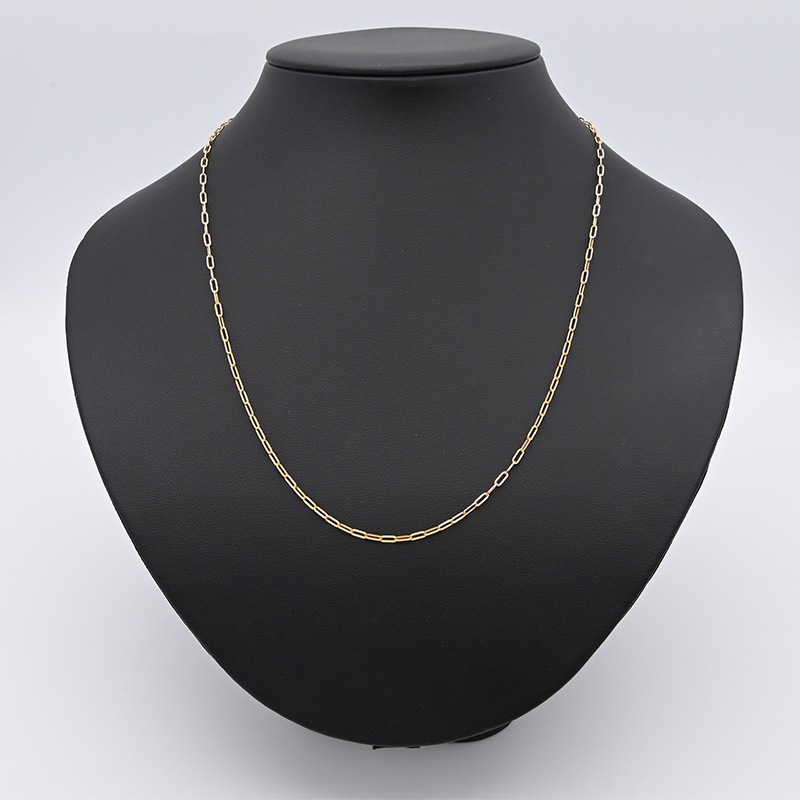 K18 ペーパークリップ ネックレス 幅2mm 1.2g 50cm 新品通販｜CLARITY 