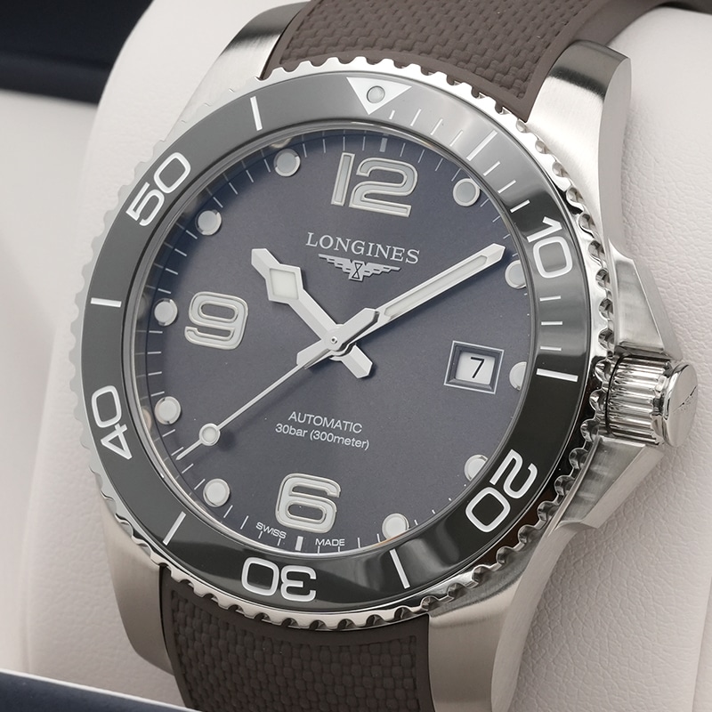 LONGINES ハイドロコンクエスト　文字盤グレー　41ミリ LONGINES ハイドロコンクエスト 41mm グレー文字盤 Ref.L3.781.4.76.9