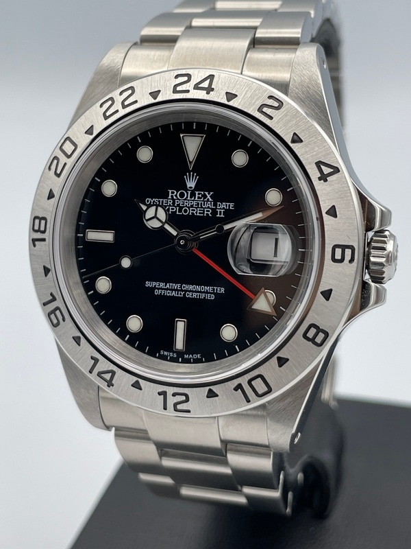 須郷様(説明欄) ROLEX エクスプローラーⅡ Ref.16570 黒文字盤 (シリアル-K番) 中古品