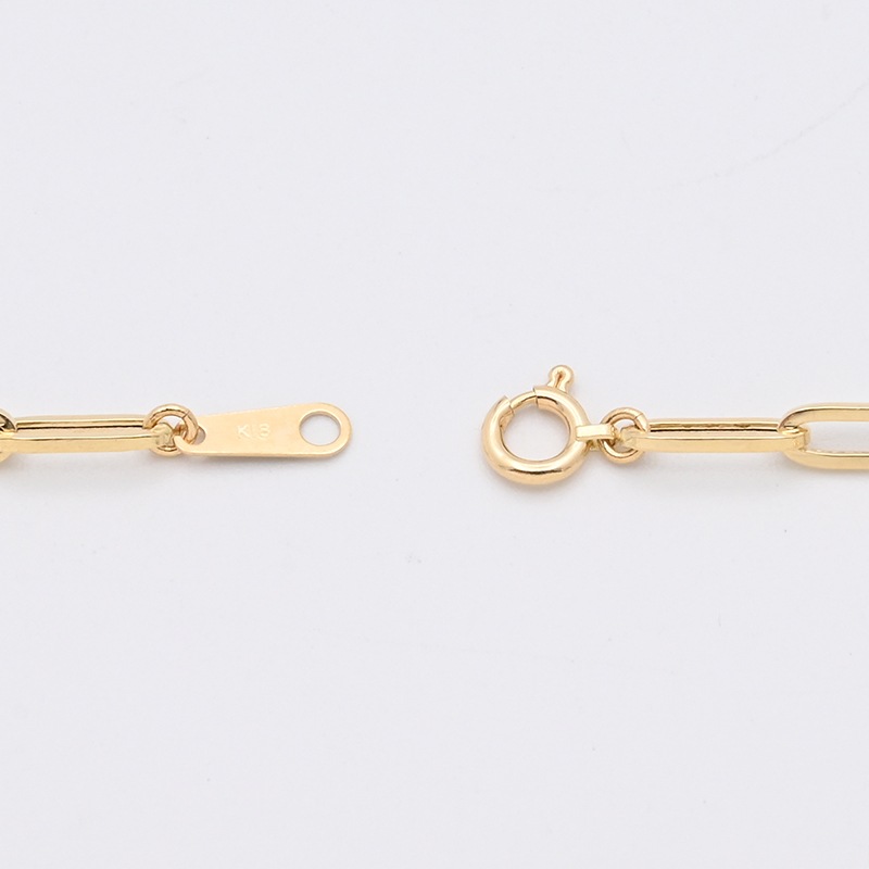 K18 ペーパークリップ ブレスレット 幅2.3mm 1.0g 18cm 新品通販 
