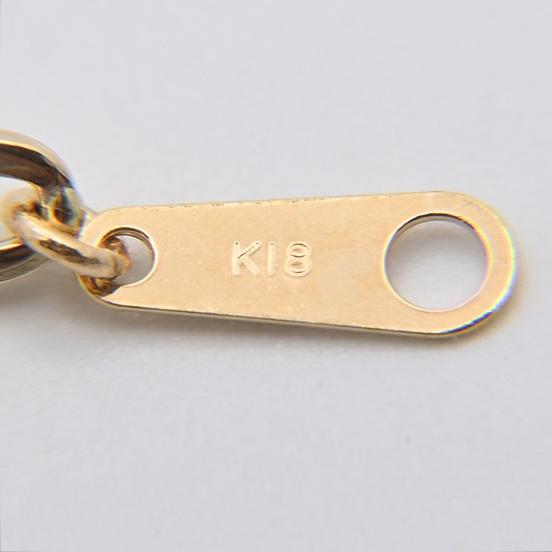 K18 ペーパークリップ ブレスレット 幅2.3mm 1.0g 18cm 新品通販 