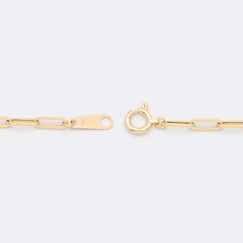 K18 ペーパークリップ ブレスレット 幅3mm 1.8g 18cm 新品通販 