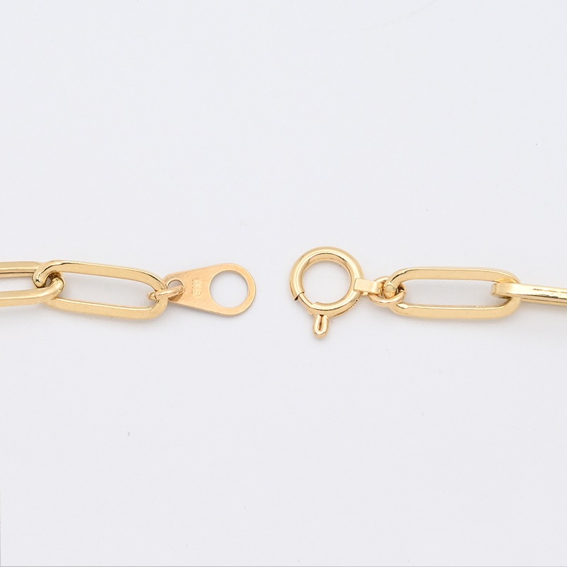 K18 ペーパークリップ ブレスレット 幅4.8mm 4.0g 18cm 新品通販 