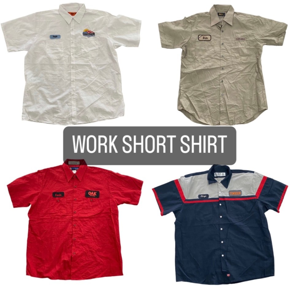 最短当日配送【古着ベール販売 150着】ワークシャツ Work short