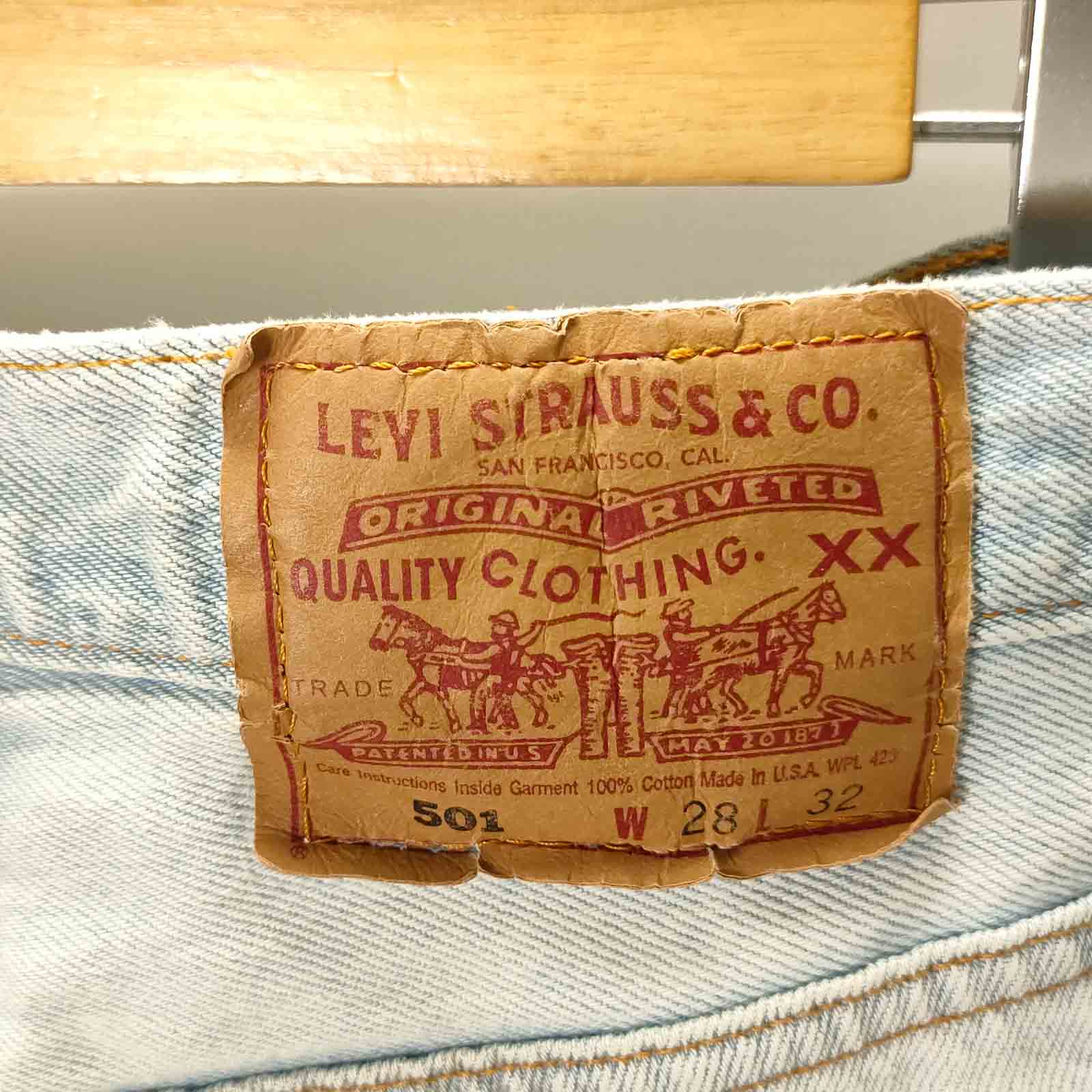 90s Levi's 501 ꡼Х ȥ졼 W28 ǥ˥ѥ  MADE IN USA  š